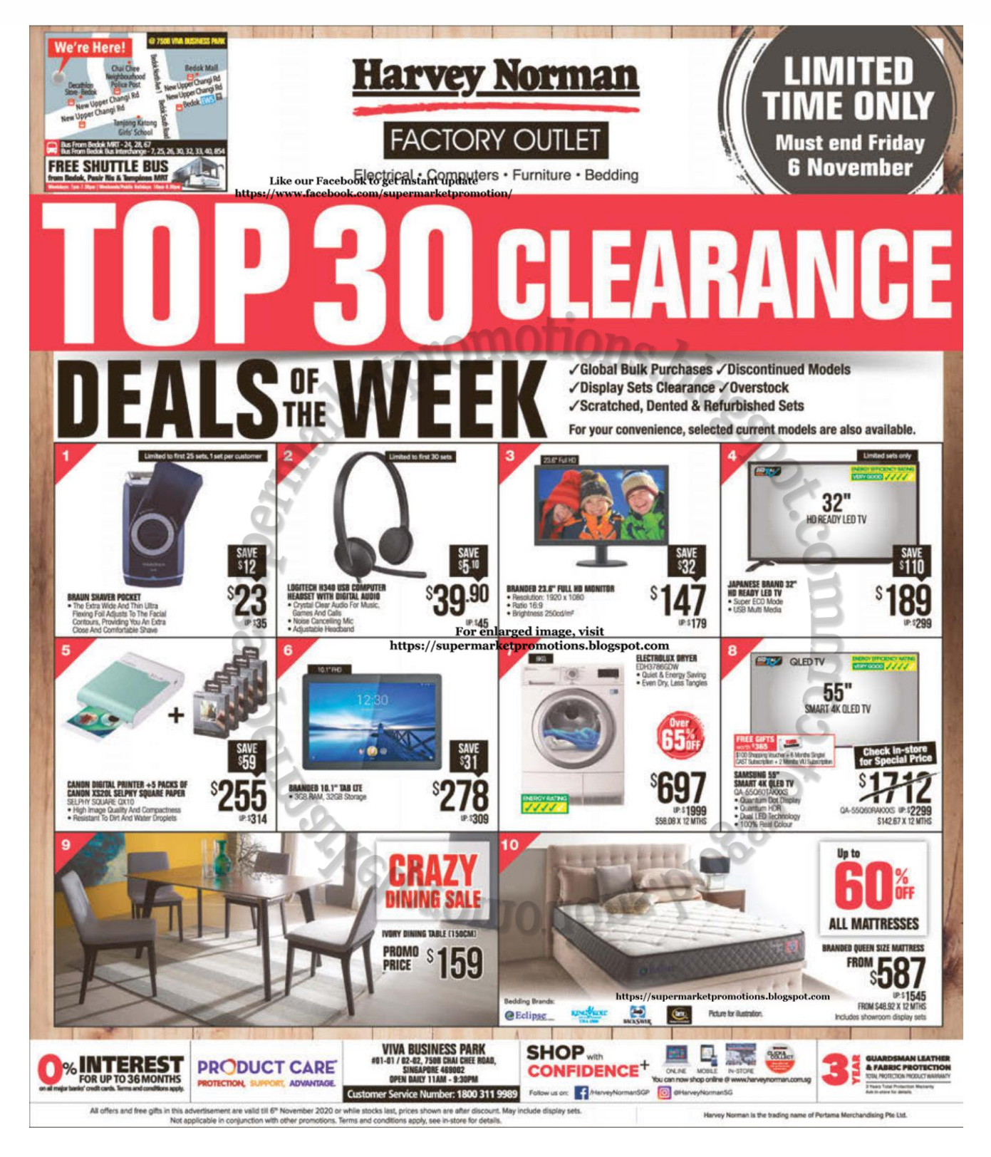 Harvey Norman Clearance Sale 30 October 06 November 2020