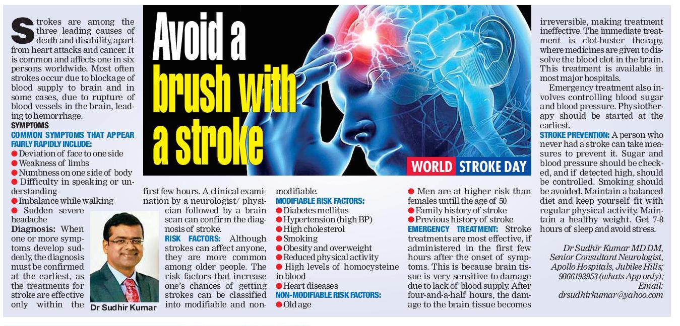 Best Neuro Doctor (A neurology blog by Dr Sudhir Kumar) STROKE RISK