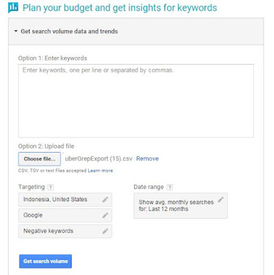 google keyword planner - cara mendapatkan keyword untuk blog