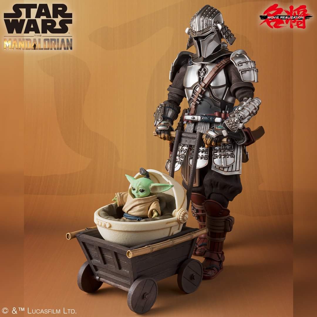 The Mandalorian - Star Wars Meisho Movie Realization Ronin Mandalorian in Beskar Armor with Grogu (Tamashii Nations)