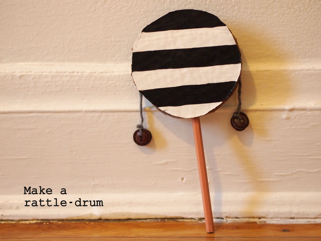 Make a rattledrum Pink Stripey Socks