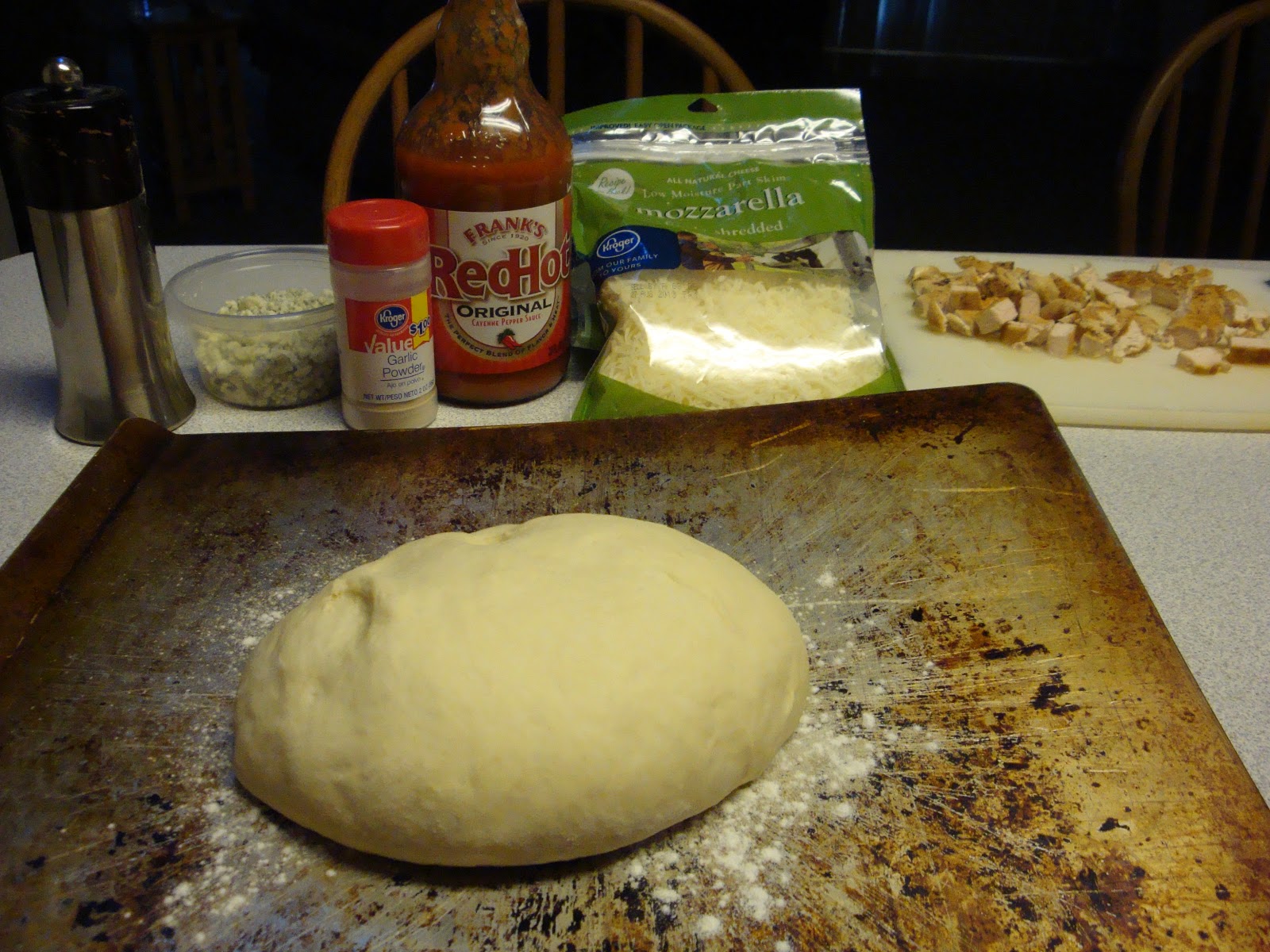 kimscookingfrenzy Buffalo Chicken Blue Cheese Pizza
