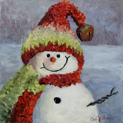 snowman christmas painting paintings easy oil canvas whimsical snowmen ii cheri wollenberg painted brush snow paint dancing xmas wallpapers holiday
