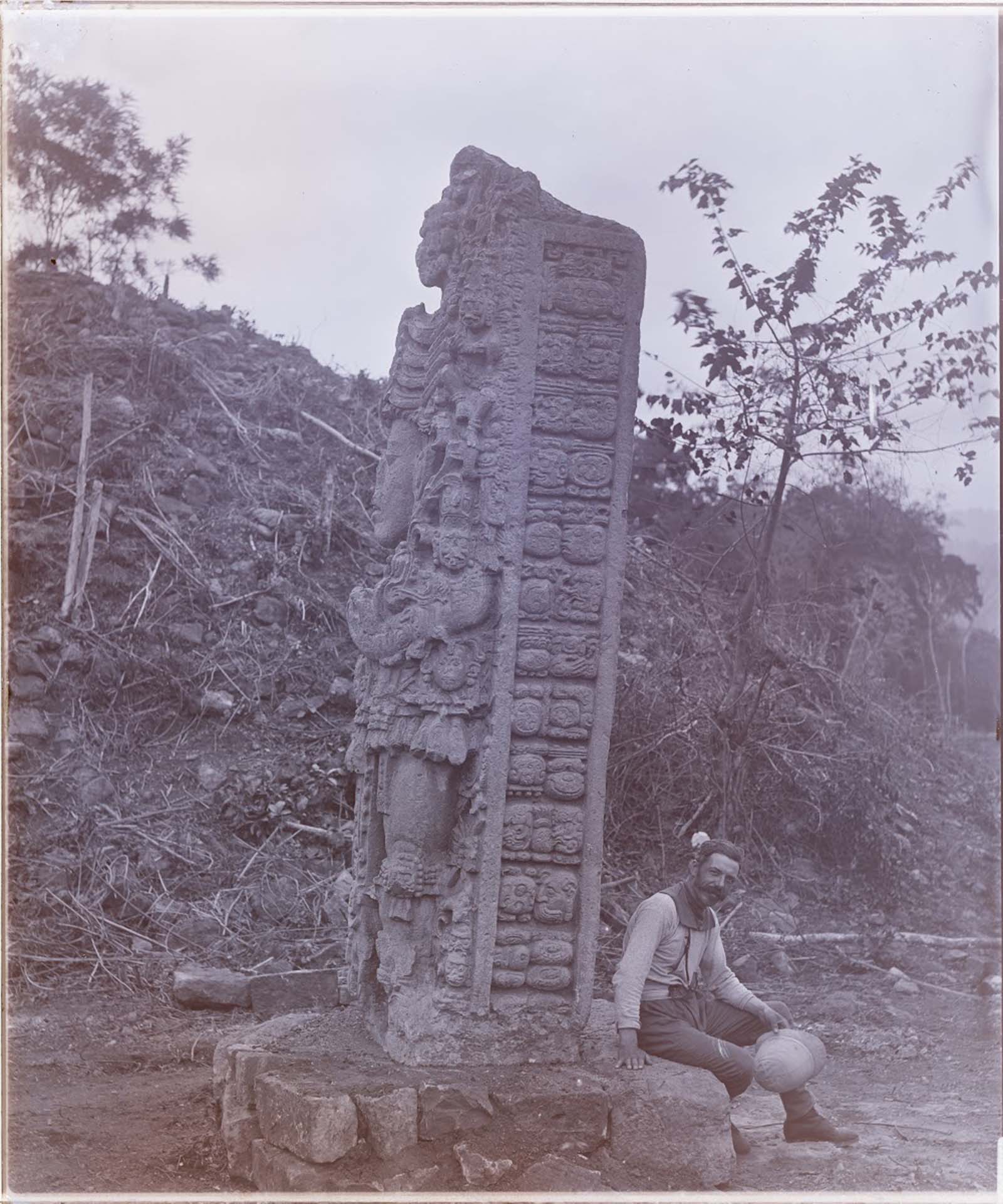 Photograph of Copán taken by A.P. Maudslay.