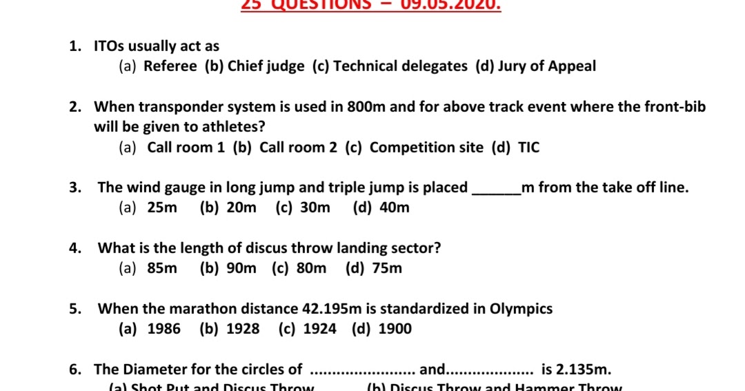 ATHLETIC TEST 12