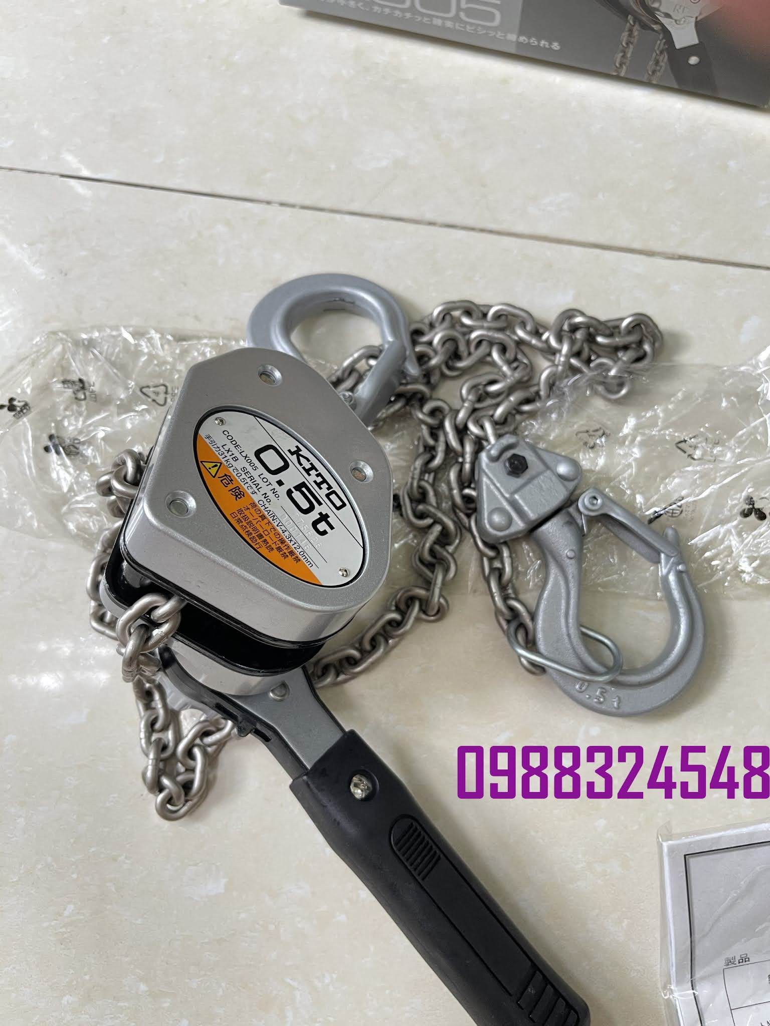 Pa lăng lắc tay Kito LX005 500kg