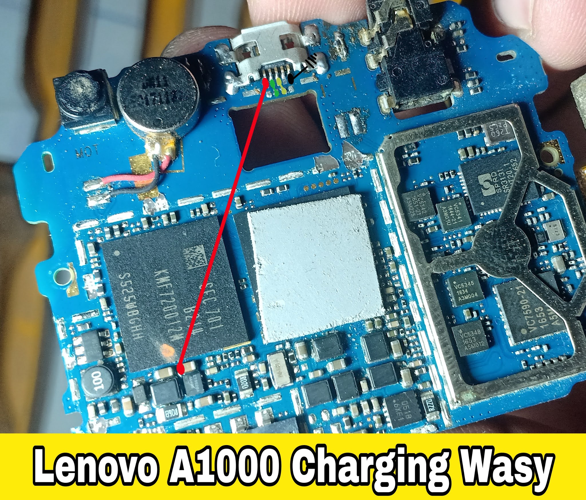 Lenovo A1000 charging ways jumper solution - Mobile Doctor