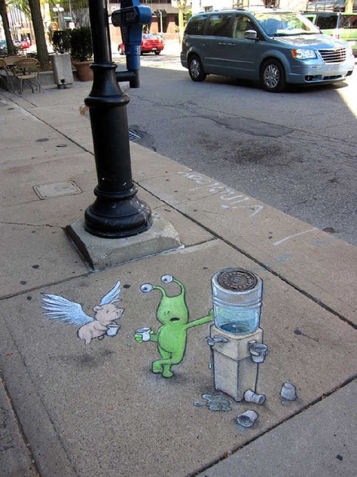 David Zinn. Странное существо 3