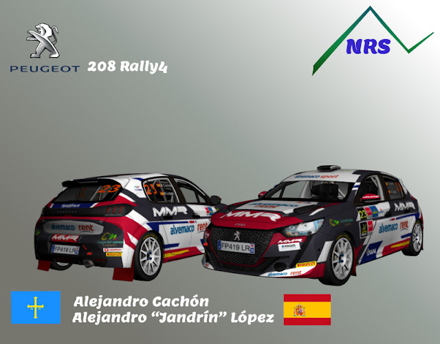 Skin RBR A.Cachón - A.López (Peugeot 208 Rally4) - Rallye Comunidad de Madrid 2021 Cachon