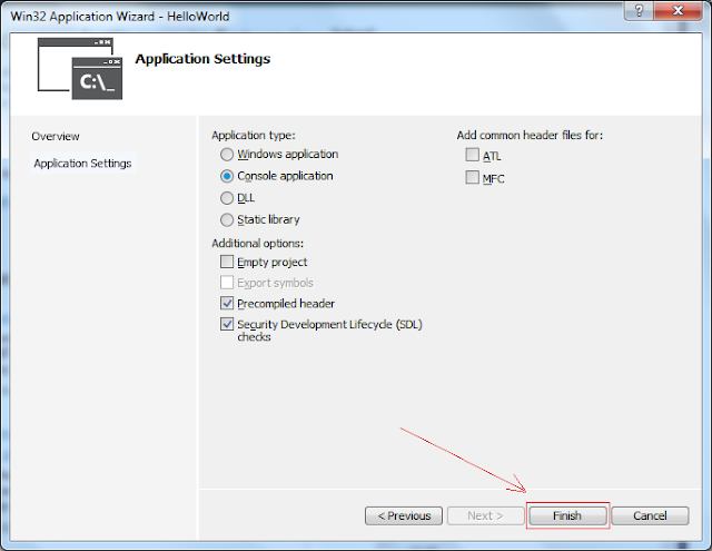 Finished Creating a new Visual Studio Project Finished Creating a new Visual Studio Project