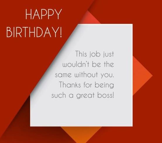 Business Birthday Messages to Boss