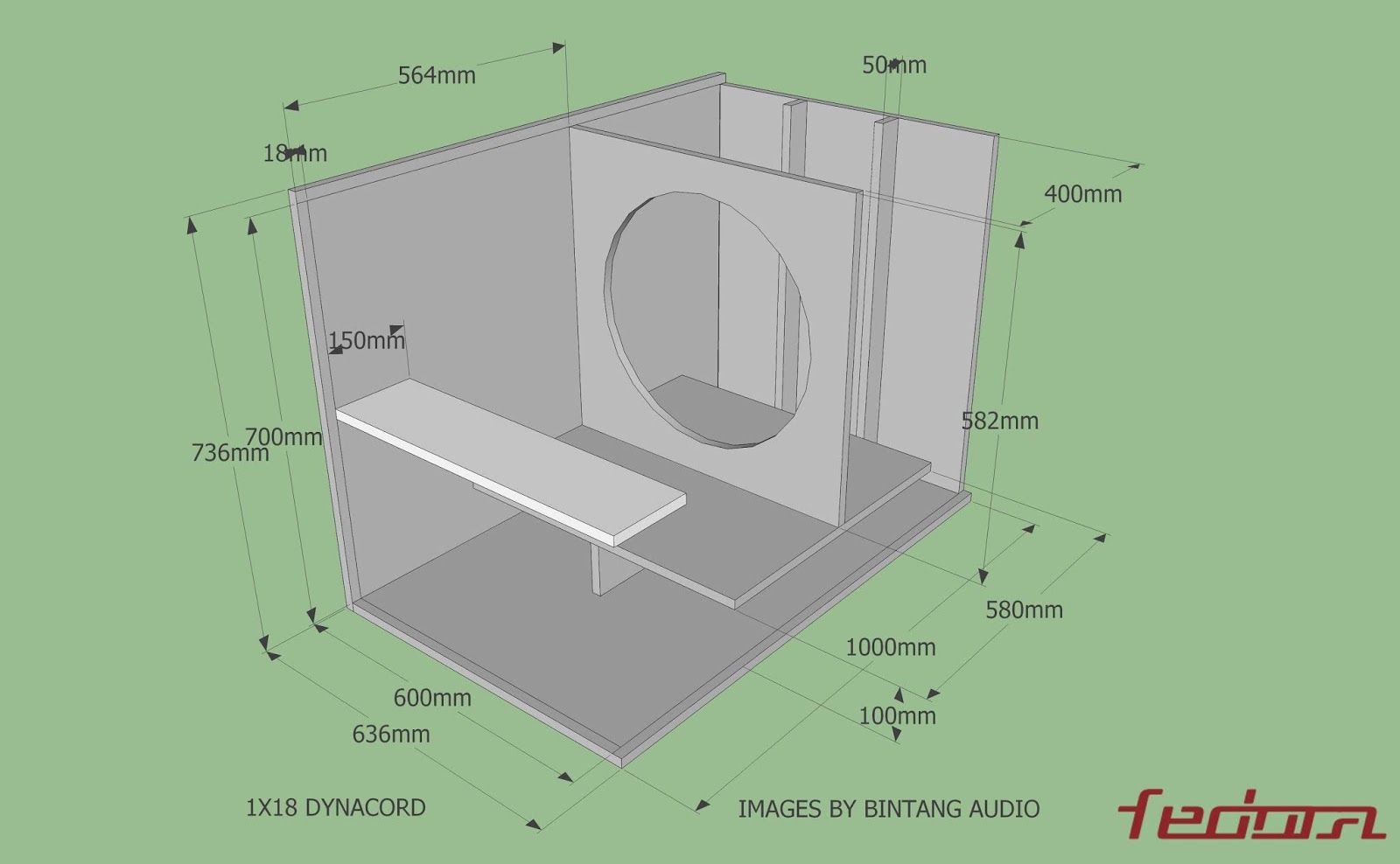 Dynacord Speaker Plan with full schematics and measurements