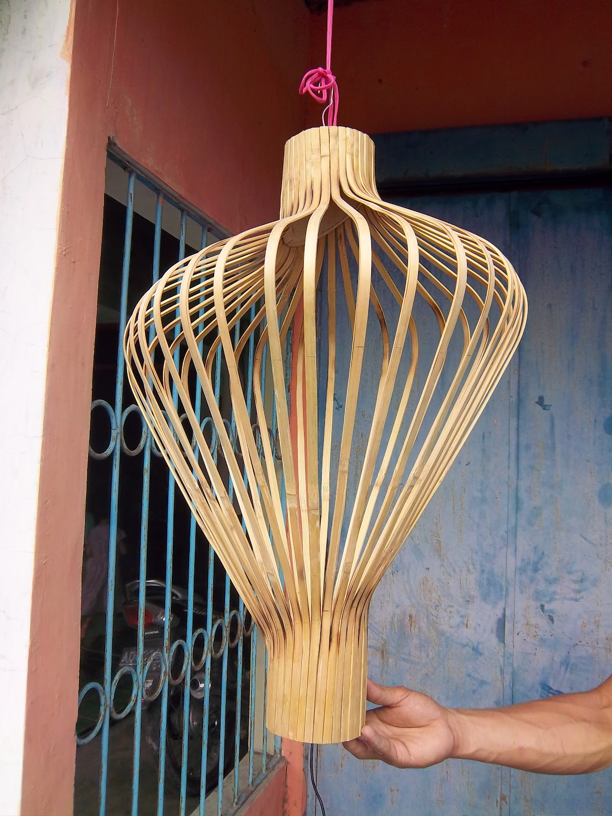 yogyakarta craft kap  lampu  bambu 