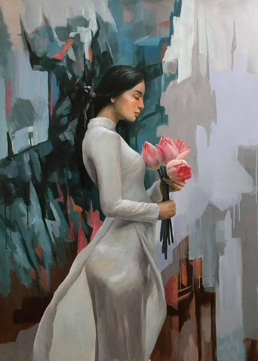 Vẽ chân dung thiếu nữ đẹp nhất  hoạ sĩ An Thắng  Họa sĩ An Thắng