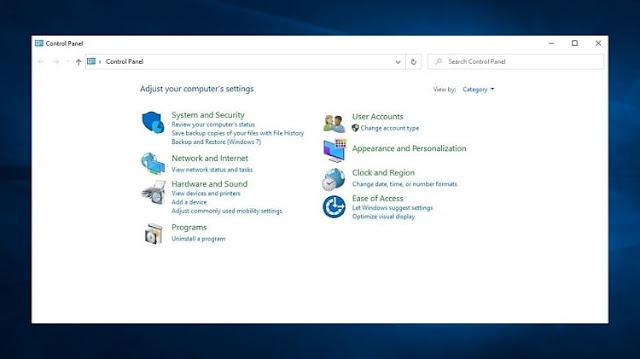 Membuka Control Panel Windows 10