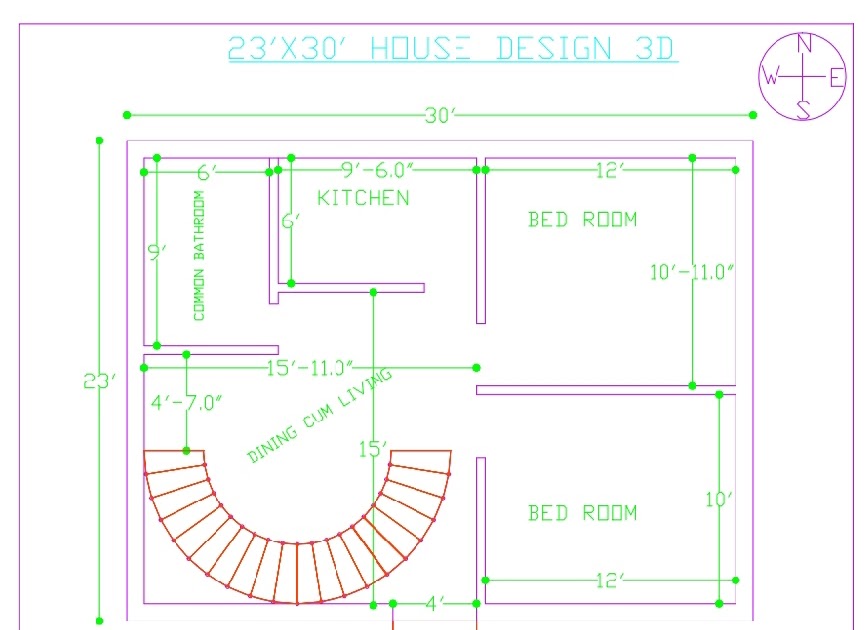 Floor Plan For 30 X 40 Feet Plot 2