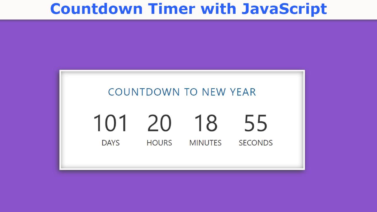 How to Create a Countdown Timer with JavaScript & CSS