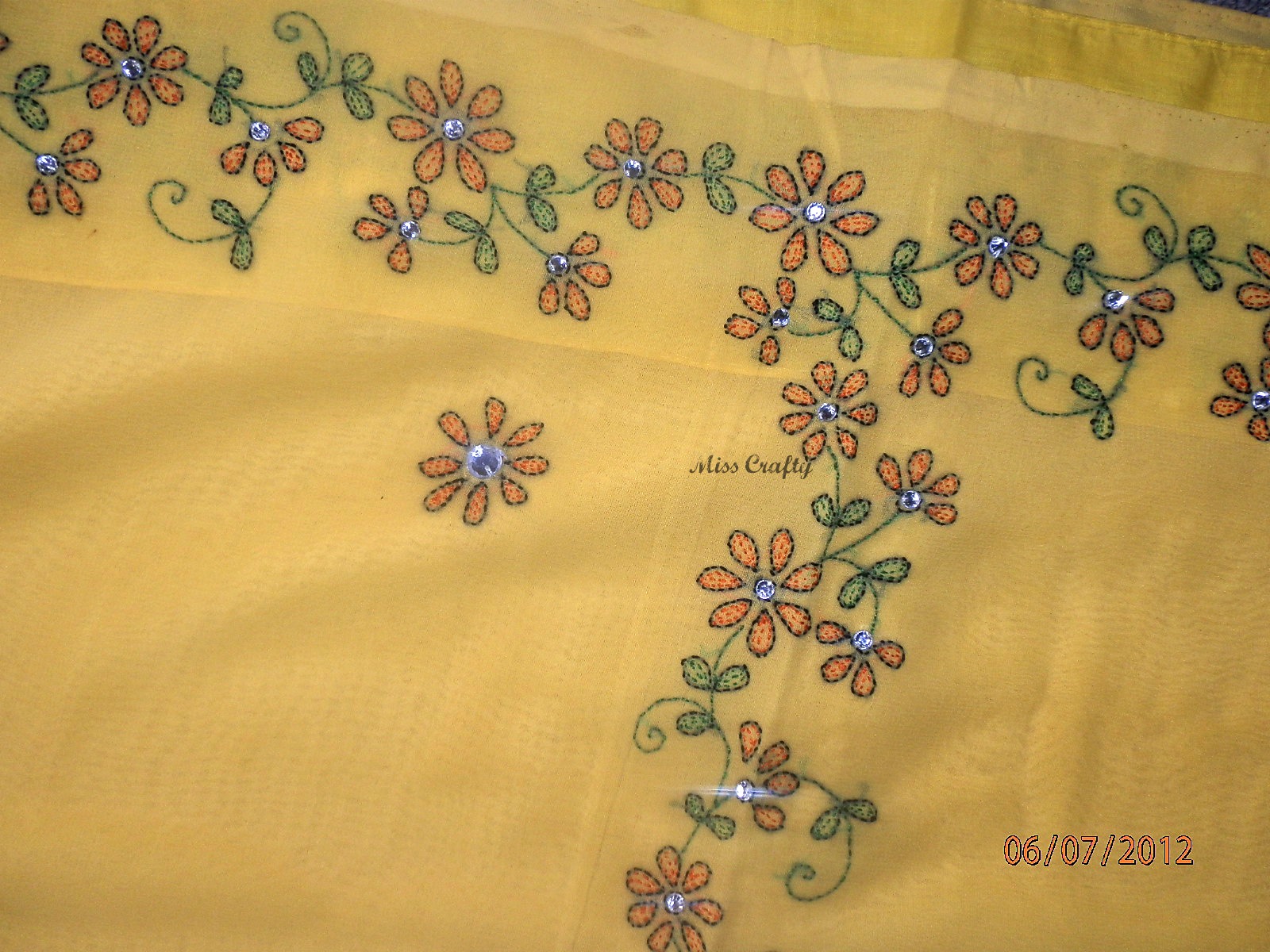 The Craft Gallery Hand Embroidered Saree Grandma's