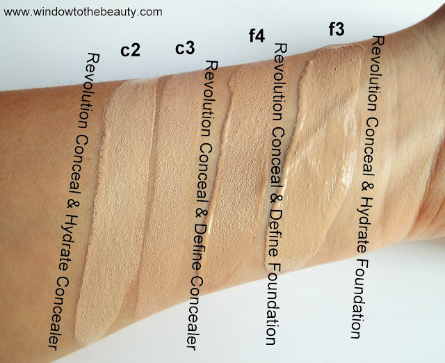 Revolution concealers swatches