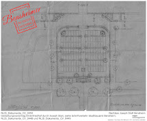 NLJS_Dokumente_CV_0450; Nachlass Joseph Stoll Bensheim; Gestaltungsvorschlag Ehrenfriedhof durch Joseph Stoll, siehe Schriftverkehr Stadtbauamt Bensheim: NLJS_Dokumente_CV_0448 und NLJS_Dokumente_CV_0449; digitalisiert: Frank-Egon Stoll-Berberich 2017 ©.