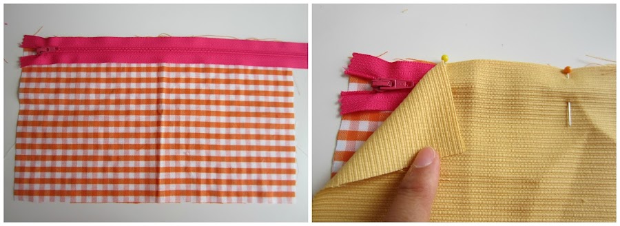 mis nancys, mis peques y yo, tutorial estuche escolar, colocar cremallera superior