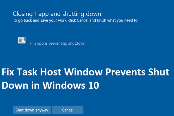 Solved: This App Is Preventing Shutdown Message Windows 10 FIX