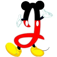 Original alfabeto inspirado en Mickey Mouse J.