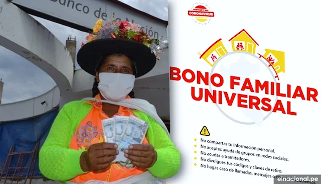 Bono Universal Familiar; segundo Padrón - LINK oficial: consulta con DNI si cobras el bono del Gobierno del Perú