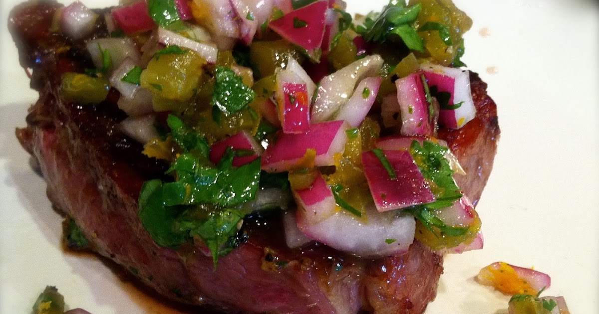 KatieKate's Kitchen Coriander Beef Tenderloin with OnionCilantro Relish