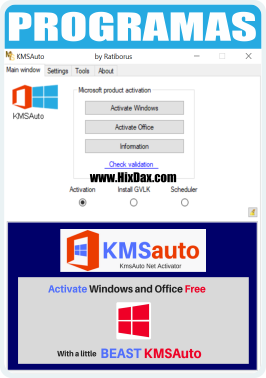 KMSauto .2 Portable Activador Windows 10, , 7 y Office -  