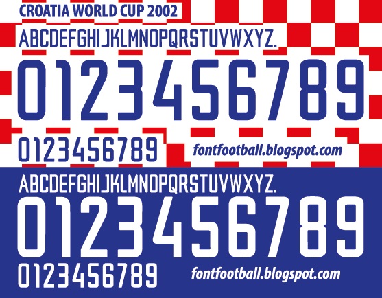FOOTBALL: Font Vector Nike Croatia World Cup 2002 kit