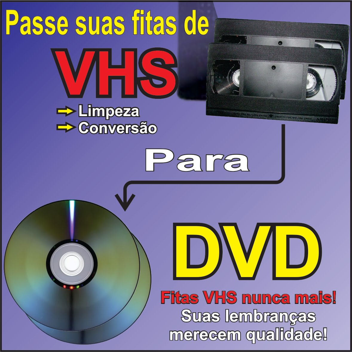 Foto Alex Oliveira (Alex Studio) Conversão de Fita VHS para DVD e