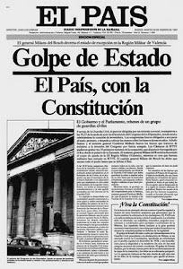 Histórica portada de EL PAÍS tras el intento de golpe de estado del 23-F
