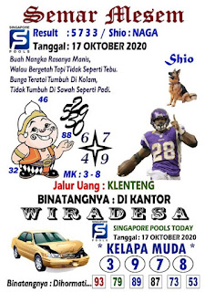 Gambar Syair Sgp 17 Oktober 2020