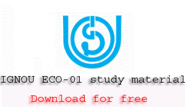 ignou eco-01 study material, eco-01 bca study material,