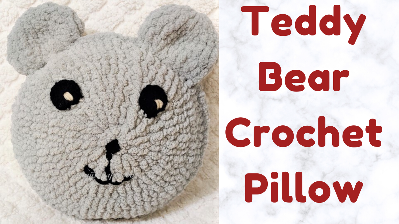 Raji's Craft Hobby Teddy Bear Crochet Pillow