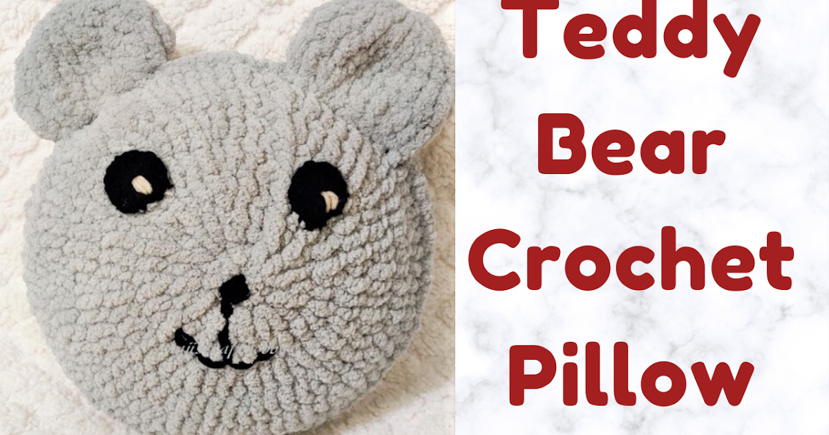 crochet bear pillow