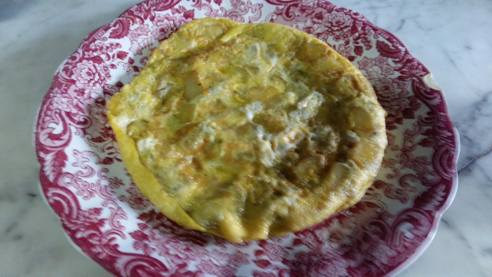tortilla de patatas hervidas.