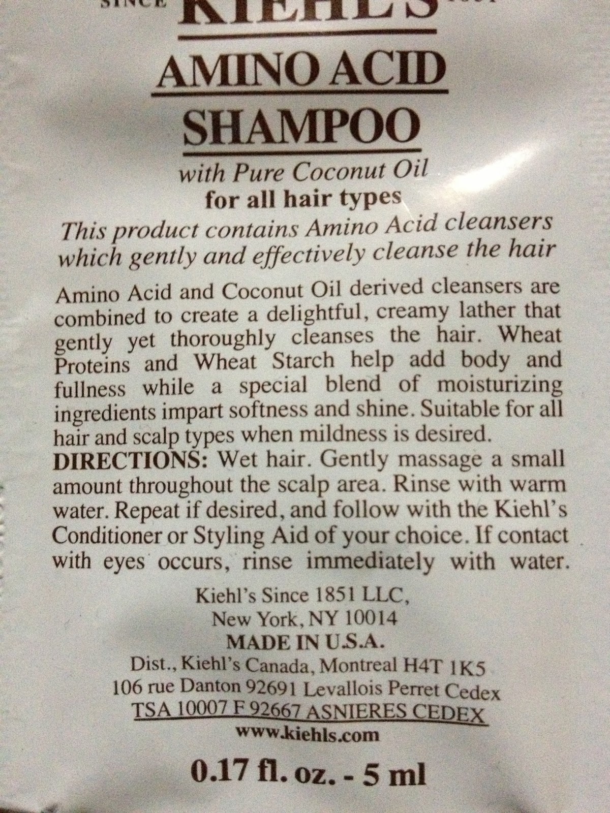 Stylestat Kiehl's Amino Acid Shampoo