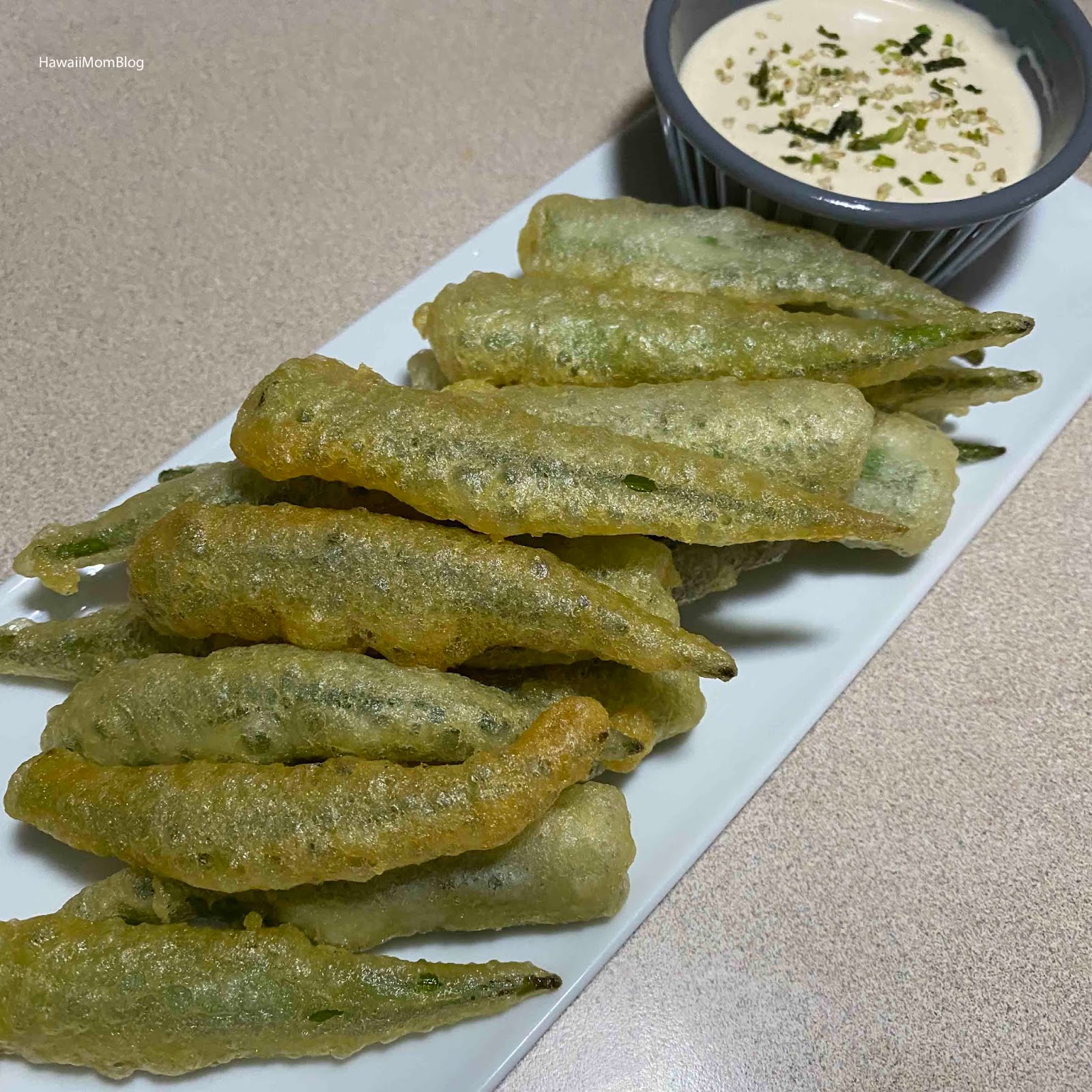 Hawaii Mom Blog Tempura Okra