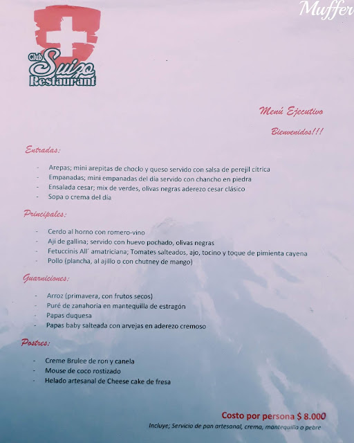 Club Suizo Restaurant - Carta Septiembre 2019