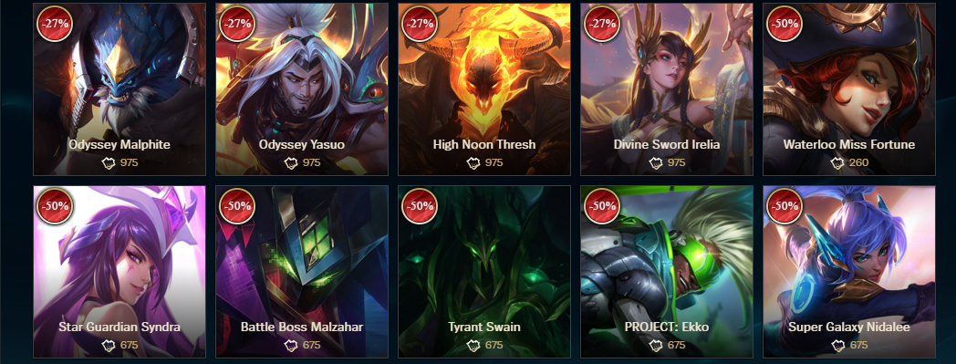 lol champions on sale