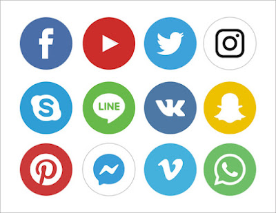 Social Media Vector Icons Set Editable Template Download