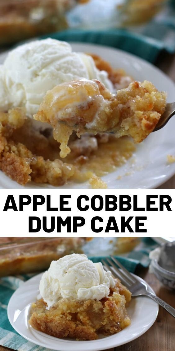 Apple Cobbler Dump Cake the chunky chef