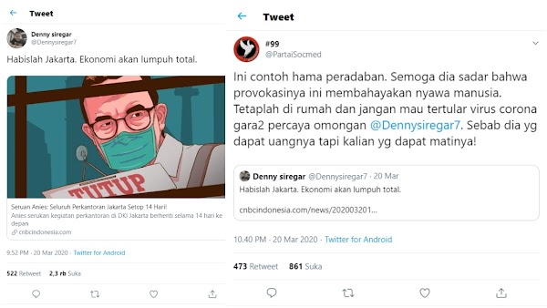 Serang Kebijakan Anies, Denny Siregar 'Dikuliti Habis' oleh PartaiSocmed