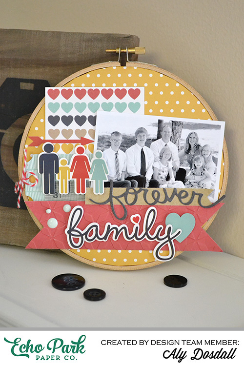 DIY embroidery hoop photo frame altered home decor echo park our family