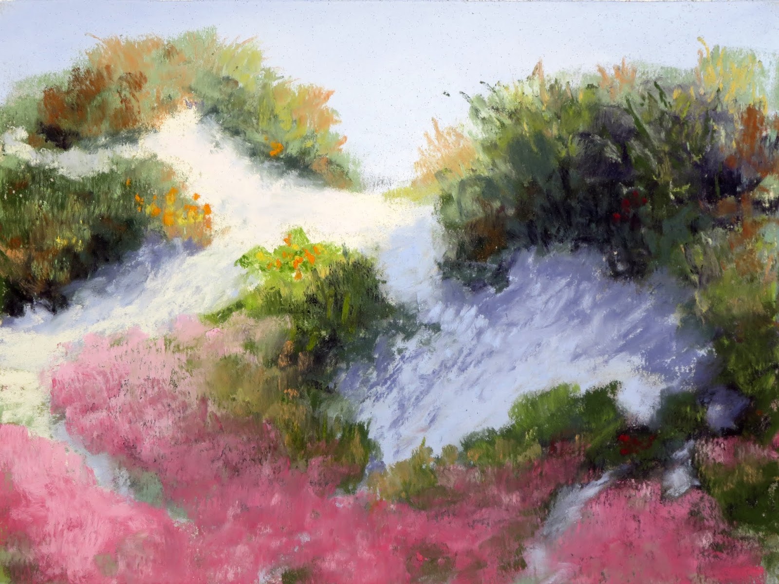 Rick Petersen's Painting for Today Dunes and Muhly Grass