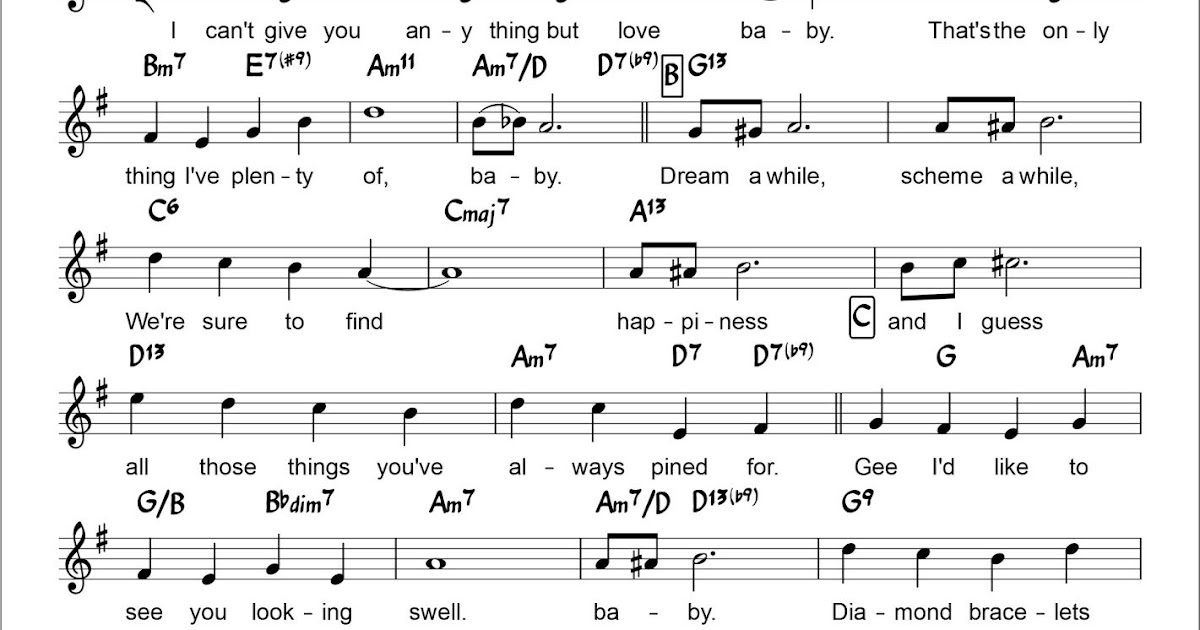 Chord Lagu I Can�t Give You Anything But Love SEPUTAR MUSIK