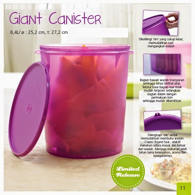 Tupperware Murah Kota Malang Giant Canister Tupperware Ungu Toples