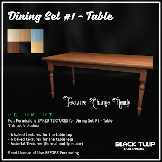 [Black Tulip] Textures - Dining Set #1 - Table